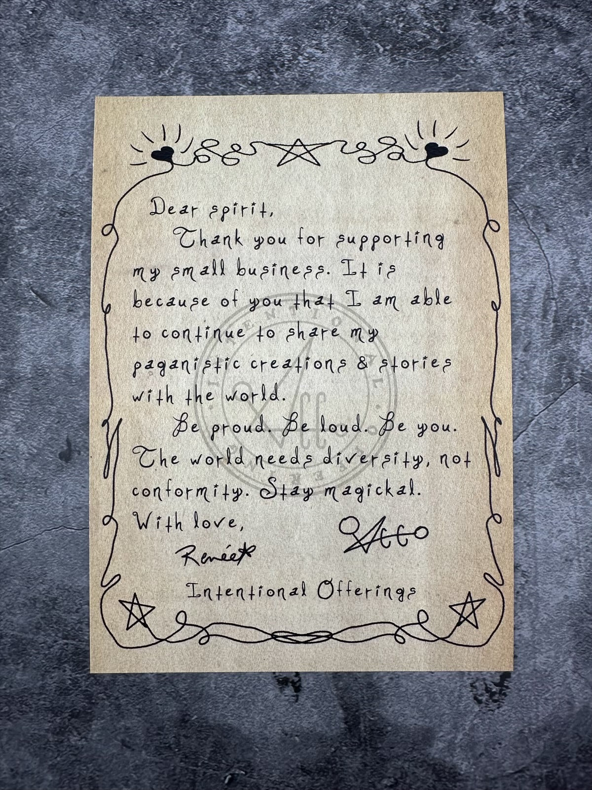 Attachment, card only