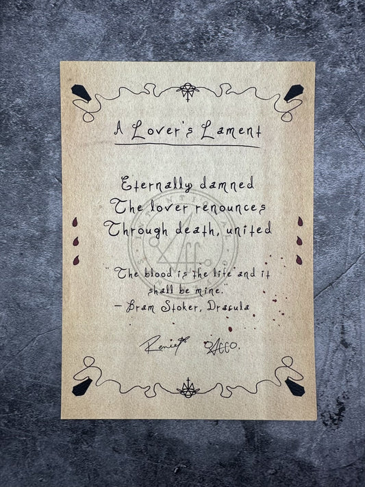 A Lover's Lament, card only
