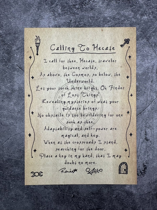 Calling to Hecate, card only